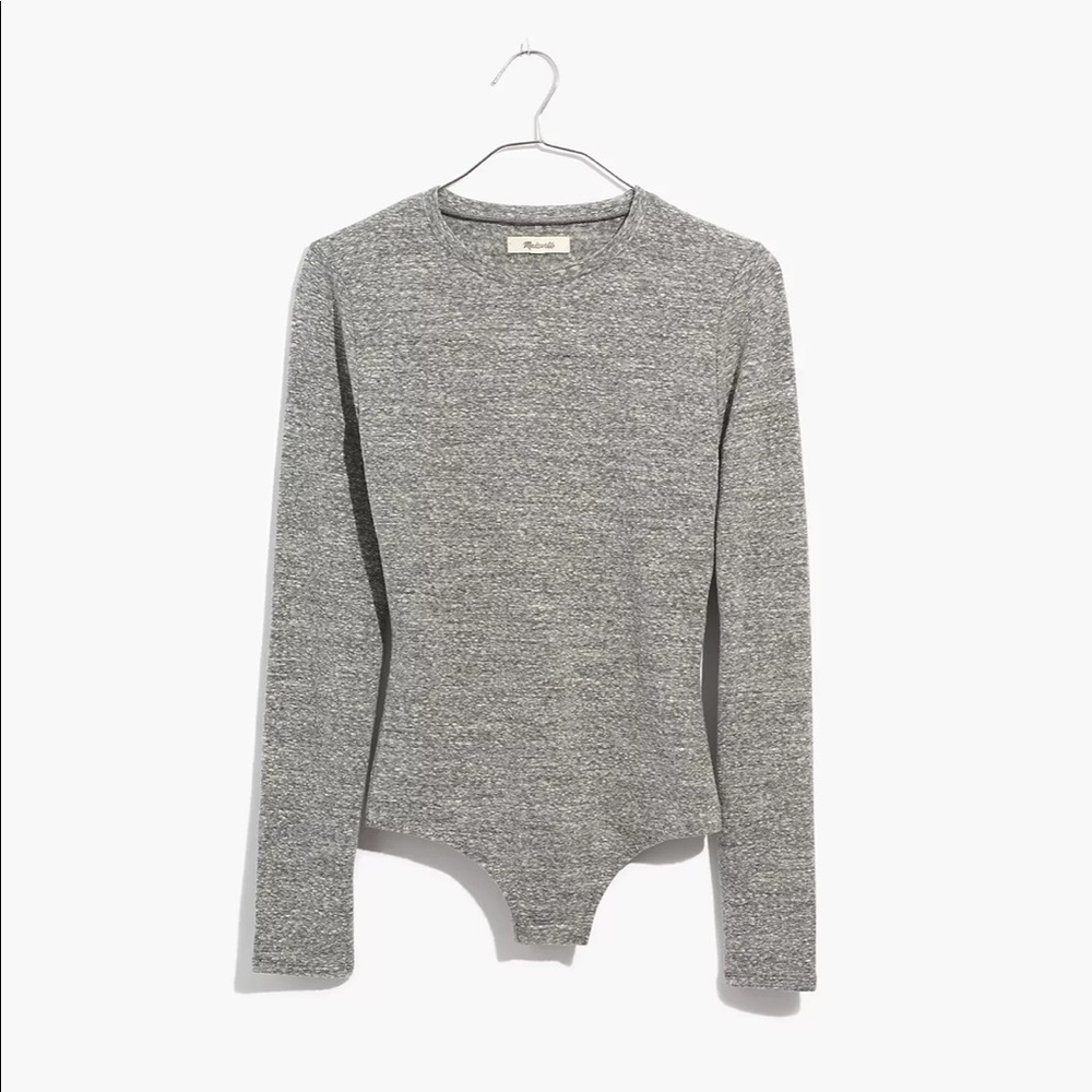 Madewell Crewneck Bodysuit Grey